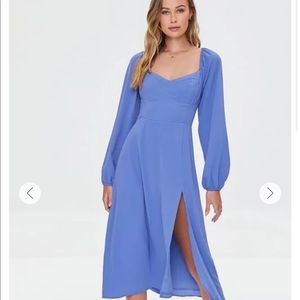 Forever 21 Sweetheart Peasant-Sleeve Dress